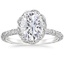 18K White Gold Nova Halo Diamond Ring (1/2 ct. tw.), smalltop view
