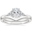 Platinum Melody Diamond Ring with Chevron Ring