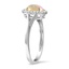 The Emogene Ring, smalltop view on a hand