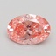 0.78 Ct. Fancy Vivid Pink Oval Lab Grown Diamond