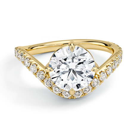 18K Yellow Gold Silhouette Diamond Ring (1/2 ct. tw.)