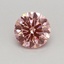 0.40 Ct. Fancy Vivid Pink Round Lab Grown Diamond