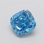 1.61 Ct. Fancy Vivid  Blue Cushion Lab Grown Diamond