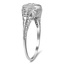 The Oakdale Ring, smalltop view on a hand