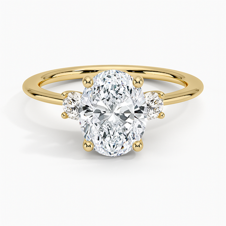 18K Yellow Gold Aimee Three Stone Diamond Ring