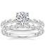 Platinum Petite Marseille Diamond Ring (1/6 ct. tw.) with Luxe Marseille Diamond Ring (1/2 ct. tw.)