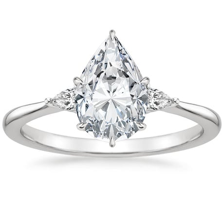 18K White Gold Aria Contoured Diamond Bridal Set