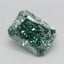 1.26 Ct. Fancy Vivid Bluish Green Radiant Lab Grown Diamond