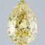 4.09 Ct. Fancy Intense Yellow Pear Lab Grown Diamond