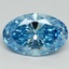 2.02 Ct. Fancy Vivid Blue Oval Lab Grown Diamond