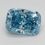 1.55 Ct. Fancy Vivid  Blue Cushion Lab Grown Diamond
