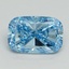 1.01 Ct. Fancy Vivid Blue Cushion Lab Grown Diamond