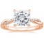 14K Rose Gold Petite Twisted Vine Diamond Ring (1/8 ct. tw.), smalltop view