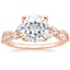 14K Rose Gold Luxe Willow Diamond Ring (1/4 ct. tw.), smalltop view