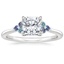 Platinum Indigo Melody Ring, smalltop view