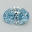 2.55 Ct. Fancy Vivid Blue Oval Lab Grown Diamond