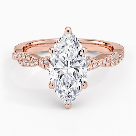 14K Rose Gold Petite Luxe Twisted Vine Diamond Ring (1/4 ct. tw.)