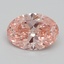 2.10 Ct. Fancy Vivid Pink Oval Lab Grown Diamond