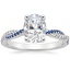 18K White Gold Petite Luxe Twisted Vine Sapphire and Diamond Ring (1/8 ct. tw.), smalltop view