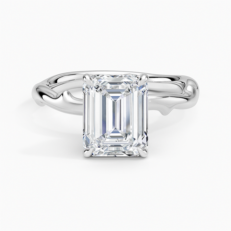 Platinum Rose Thorn Hidden Accent Diamond Ring (1/4 ct. tw.)