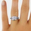 The Cassair Ring, smalltop view on a hand