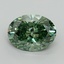 6.00 Ct. Fancy Vivid Green Oval Lab Grown Diamond
