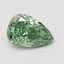 1.56 Ct. Fancy Vivid Green Pear Lab Grown Diamond