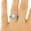 The Elisabeth Ring Set, smalltop view on a hand