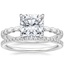 18K White Gold Anita Art Deco Ring with Luxe Ballad Diamond Ring (1/4 ct. tw.)
