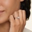 18K White Gold Horizontal Petite Comfort Fit Solitaire Ring, smalladditional view 1
