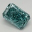 2.12 Ct. Fancy Vivid Bluish Green Radiant Lab Grown Diamond