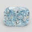 2.03 Ct. Fancy Vivid Blue Cushion Lab Grown Diamond