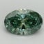 2.02 Ct. Fancy Vivid Pacific Green Oval Lab Grown Diamond