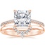 14K Rose Gold Luxe Dawn Diamond Ring with Lunette Diamond Ring
