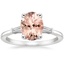 18K White Gold Tapered Baguette Three Stone Diamond Ring, smalltop view