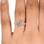 The Camber Ring, smallzoomed in top view on a hand