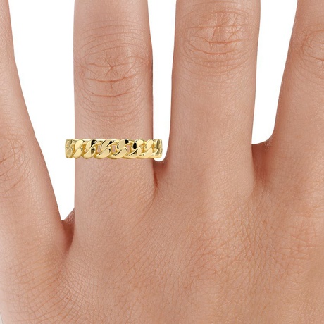 18K Yellow Gold Vera Chain Ring