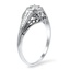 The Emelina Ring, smalltop view on a hand