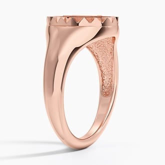 Initial Diamond Signet Ring