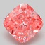 3.04 Ct. Fancy Vivid Pink Cushion Lab Grown Diamond