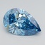 3.29 Ct. Fancy Vivid Blue Pear Lab Grown Diamond
