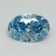 1.07 Ct. Fancy Vivid Blue Oval Lab Grown Diamond