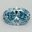 2.19 Ct. Fancy Vivid Blue Oval Lab Grown Diamond