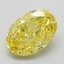 5.00 Ct. Fancy Vivid  Yellow Oval Lab Grown Diamond