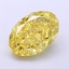 4.88 Ct. Fancy Intense  Yellow Oval Lab Grown Diamond
