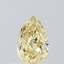 0.51 Ct. Light  Yellow Pear Lab Grown Diamond