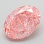 3.07 Ct. Fancy Vivid  Pink Oval Lab Grown Diamond