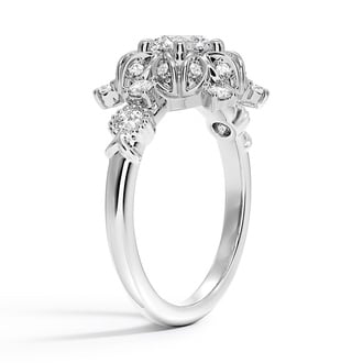 Custom Particia Halo Diamond Ring