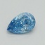 0.51 Ct. Fancy Vivid Malibu Blue Pear Lab Grown Diamond