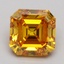 1.46 Ct. Fancy Vivid Yellowish Orange Asscher Lab Grown Diamond